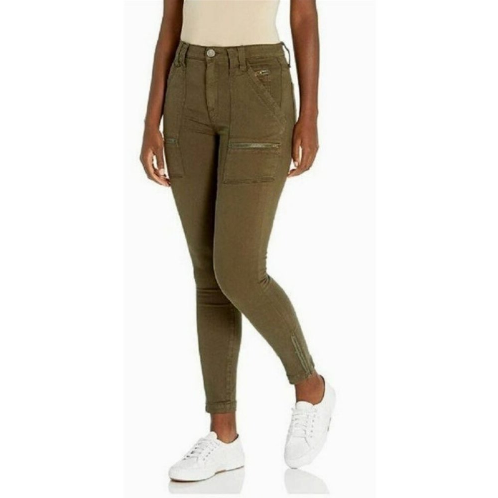 Joie Park Cargo Skinny Pants in Fatigue SZ 12 Olive Green